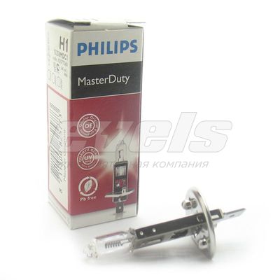 Лампа "PHILIPS" 24v H1 70W (P14.5s) Master Duty (виброустойчивая) кор. — основное фото